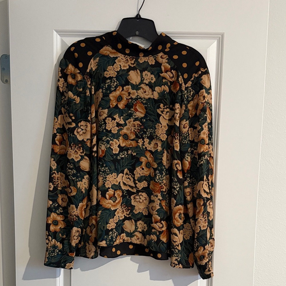 Zara Floral (front) and Polkadot (back) Blouse